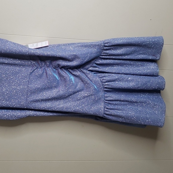 Rare Edition Perwrinkle Shimmer Ruffle Bottom Sleeveless Dress 16 - Picture 3 of 7